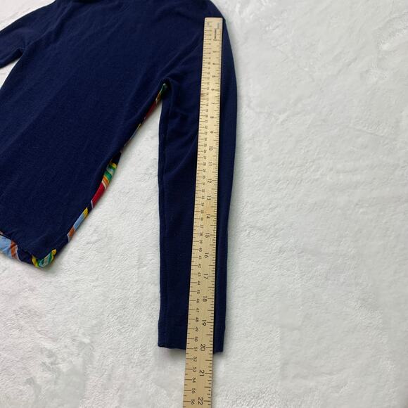 VTG Helen Sue Long Womens XS Sleeve Primary Rainbow V Turtleneck Psychedelic 70s - Picture 10 of 10